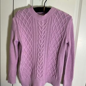Crewcuts girls purple sweater 14